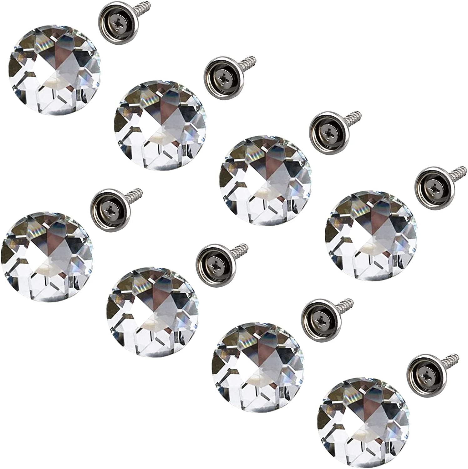Niewidoczne zatrzaski guziki do szycia, kryształowy guzik, 50 szt. 25 mm jasne diamentowe guziki świecące guziki okrągłe ozdobne guziki bling Snap Design kryształowe guziki szklane do szycia (dżetów)