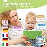 hahaland Multilingual (EN/DE/FR/IT/ES) Baby Learning Tablet for 1 Year Old+ Boys & Girls, Musical Educational Toys, Interactive Kids Tablet with Sounds, Songs, Piano, Q&A Games, Learning Toy Gifts - 3
