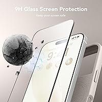 Vista 384 de GONEZ Funda de silicona para iPhone 15 Pro Max, compatible con Magsafe, protector de cámara + protector de pantalla, forro de microfibra suave Negro