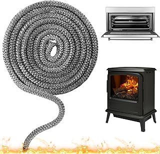 Joint Insert Cheminée 14mmx 2.5m Joint Cheminée 14mm Joint Vitre Insert Cheminée Joint de Cheminée Insert Joint Poele a Bois 14mm Joint pour Poele a Bois pour Cheminée (Φ 14mm x 2.5m)