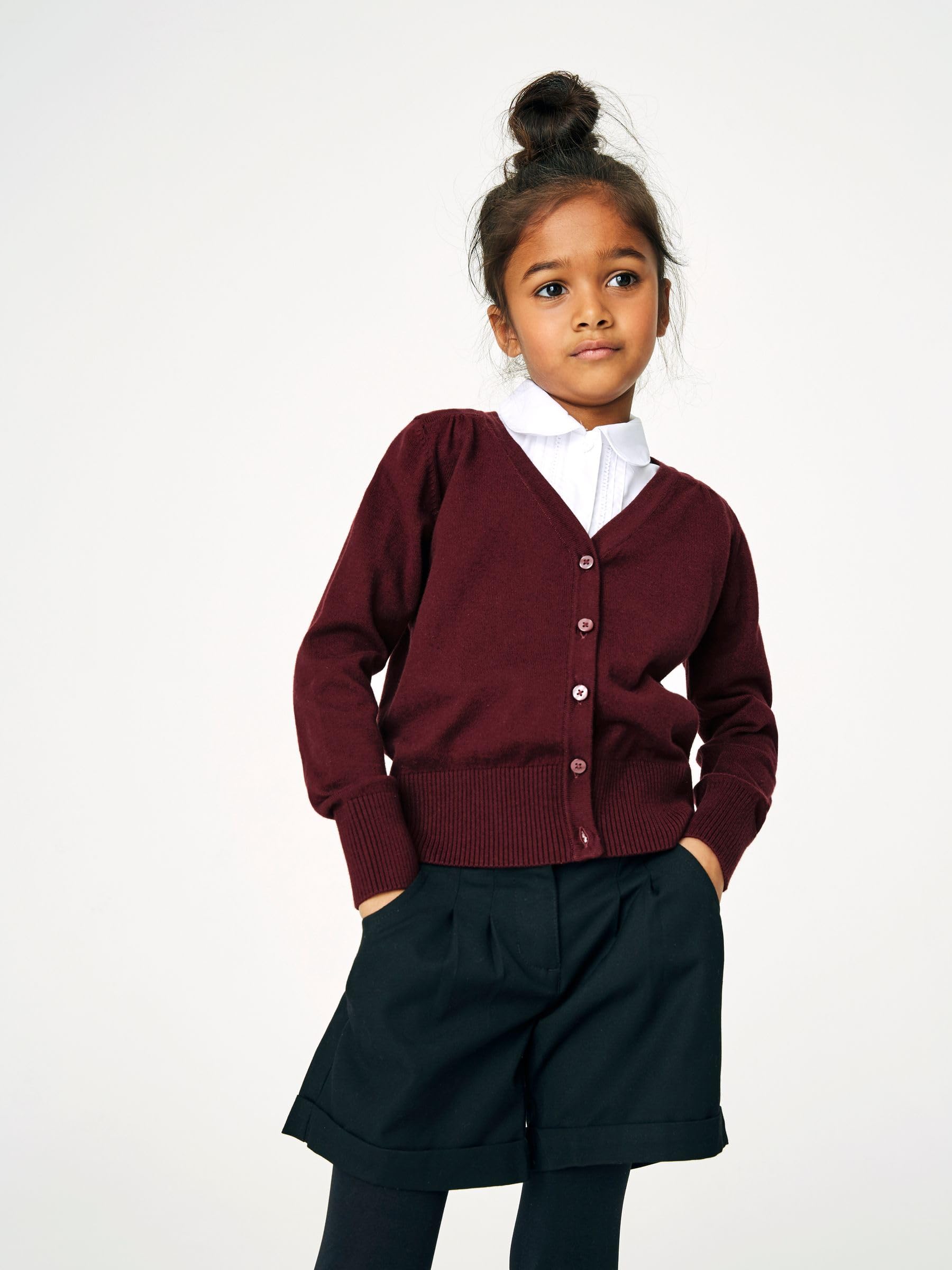 NEXT Mädchen Standard Strickjacke mit V-Ausschnitt