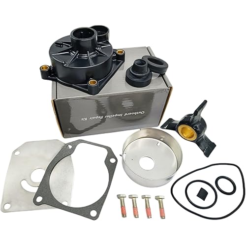 438592 Water Pump Impeller Repair Kit Replaces Evinrude Johnson 40 45 48 50 HP Outboard Marine Motors with Housing Sierra 18-3454 18-3394