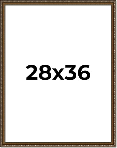 Miniatura 12 de Marco de fotos completo de madera dorada envejecida de 16 x 20 pulgadas con plexiglás acrílico UV, parte trasera de tablero de espuma y accesorios