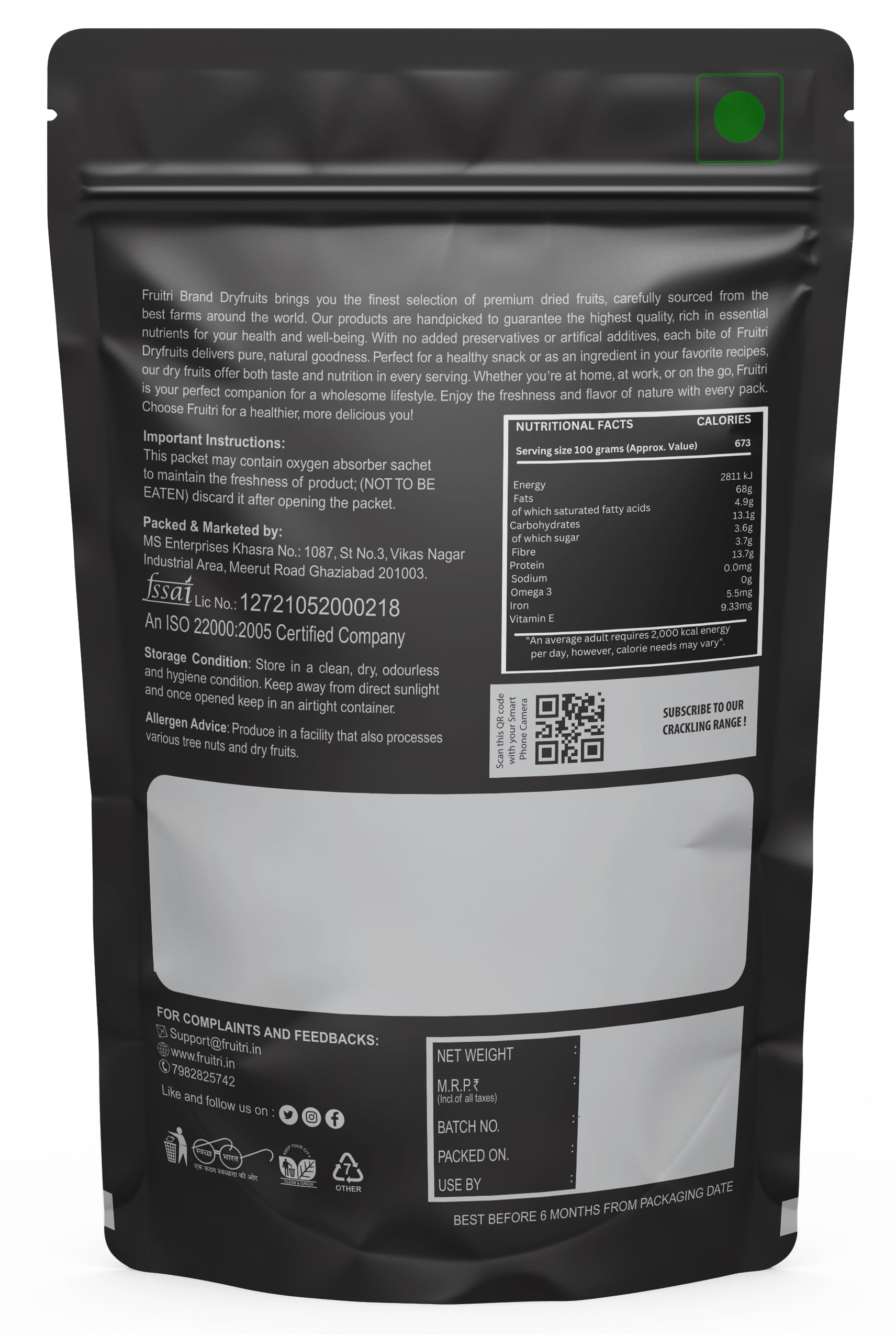 Fruitri Premium Pine Nuts Whole, Chilgoza big size (100g) - Image 3 thumbnail