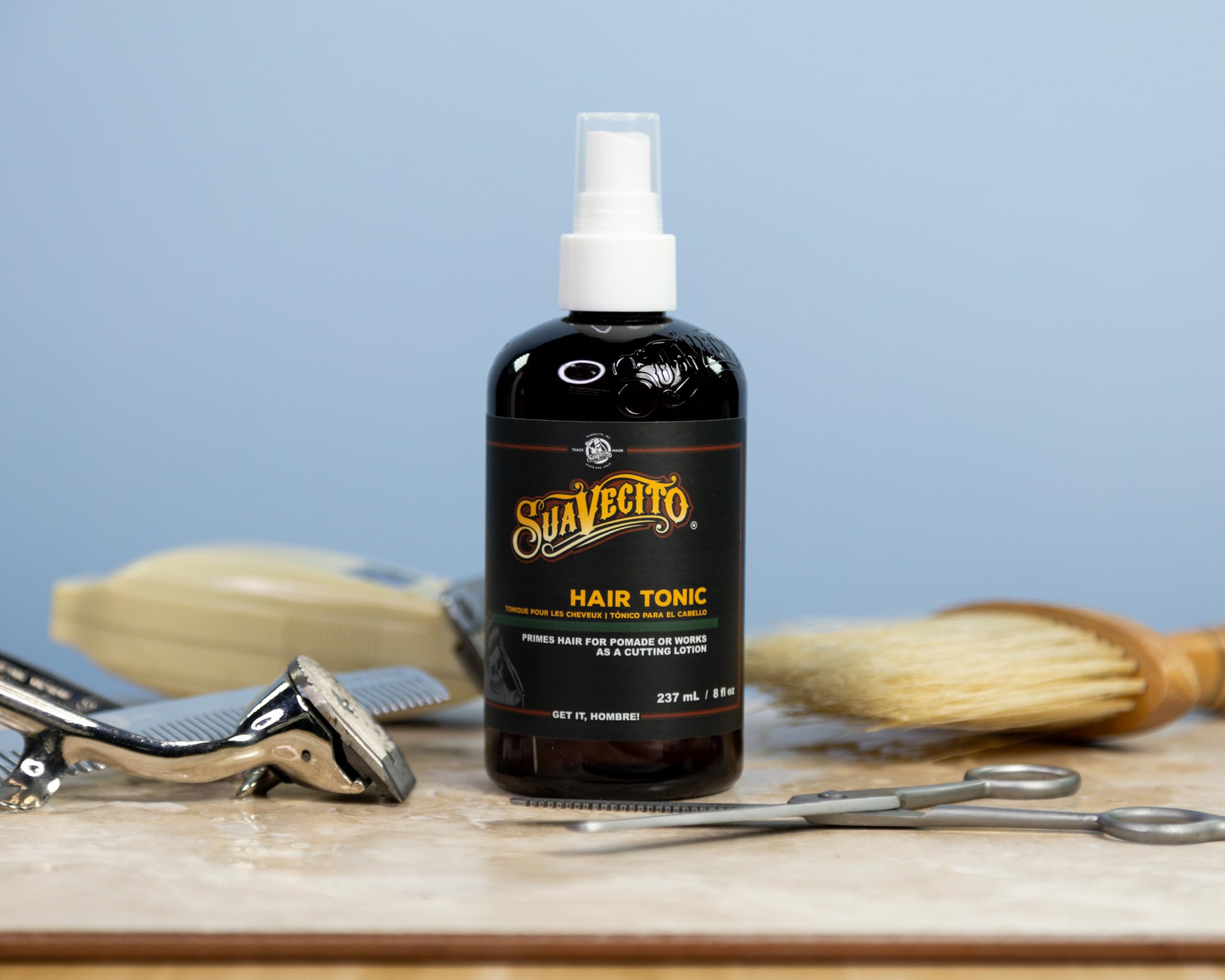Suavecito Tonique capillaire Suavecito Nourrit et ravive les cheveux avec un parfum rafraîchissant Formule légère Ajoute brillance et douceur Stimule le cuir chevelu et améliore la maniabilité 237 ml
