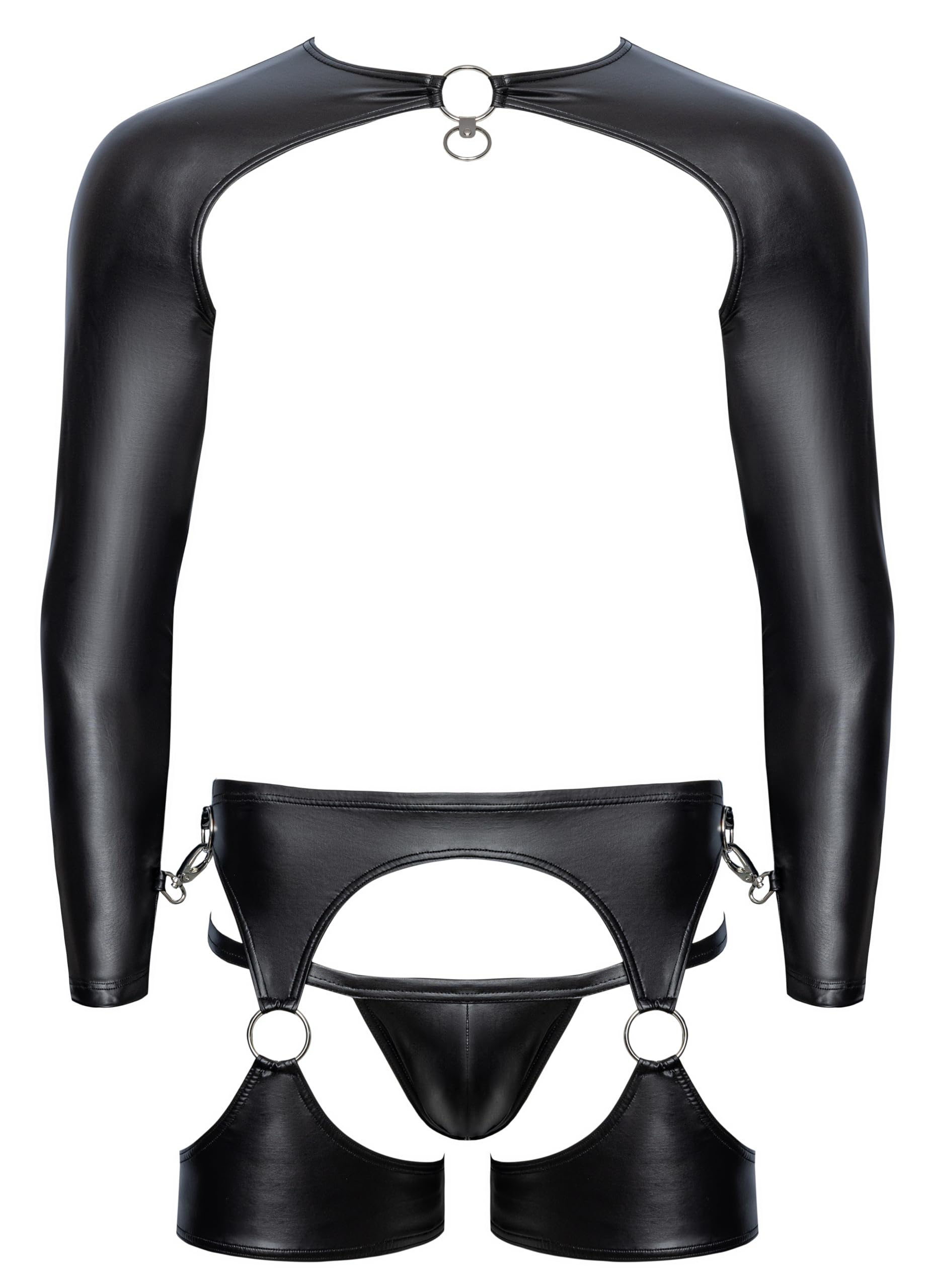 Svenjoyment Bondage Herren Set, Schwarz, L