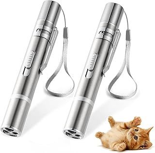 FYNIGO 2 Stück LED Pointer Katzen Hund Spielzeug Interaktives Katzenspielzeug Elektrisch Wird für Haustiere zum Spielen und zum Trainieren product image