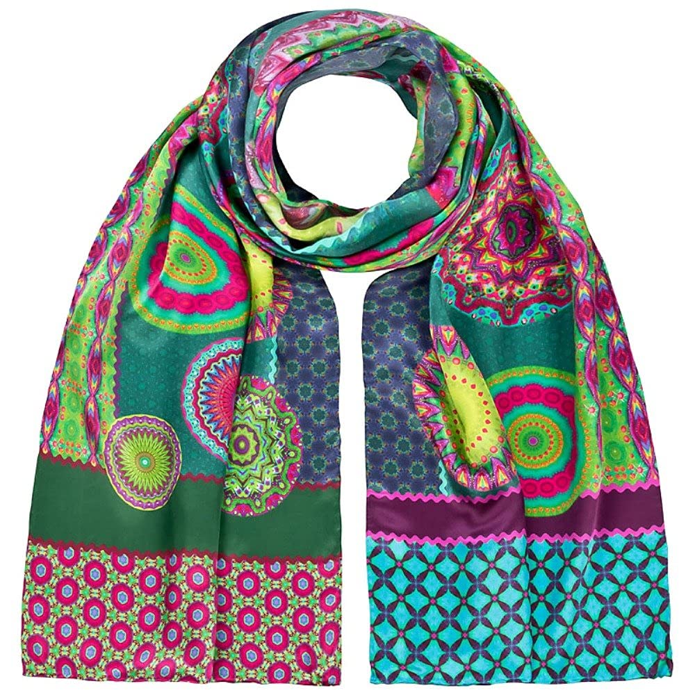 VON LILIENFELD Foulard Soie Femme Écharpe Art Cache-Nez Eva Maria Nitsche: Magic Mandala