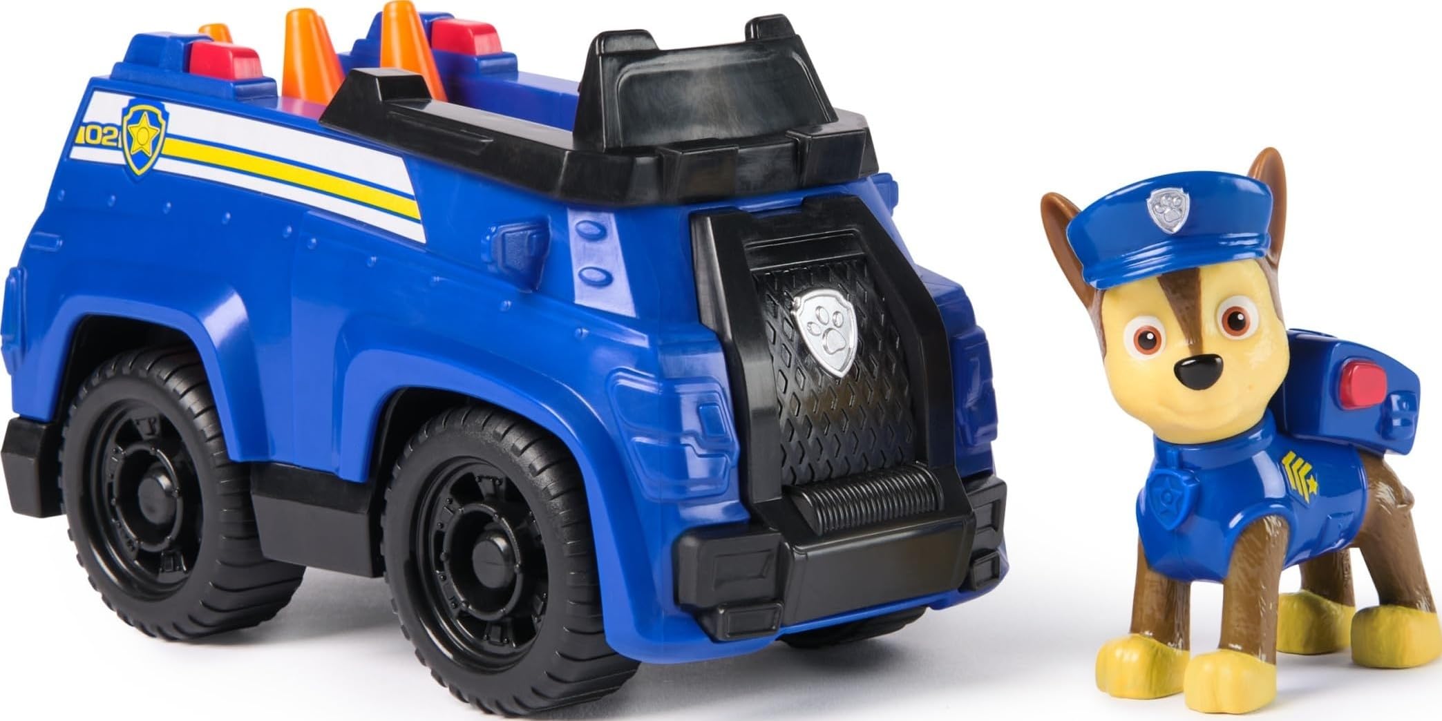 Spin Master PAW Patrol, Chase Police Car Toy Car with Collectible Figure, Durable Toy