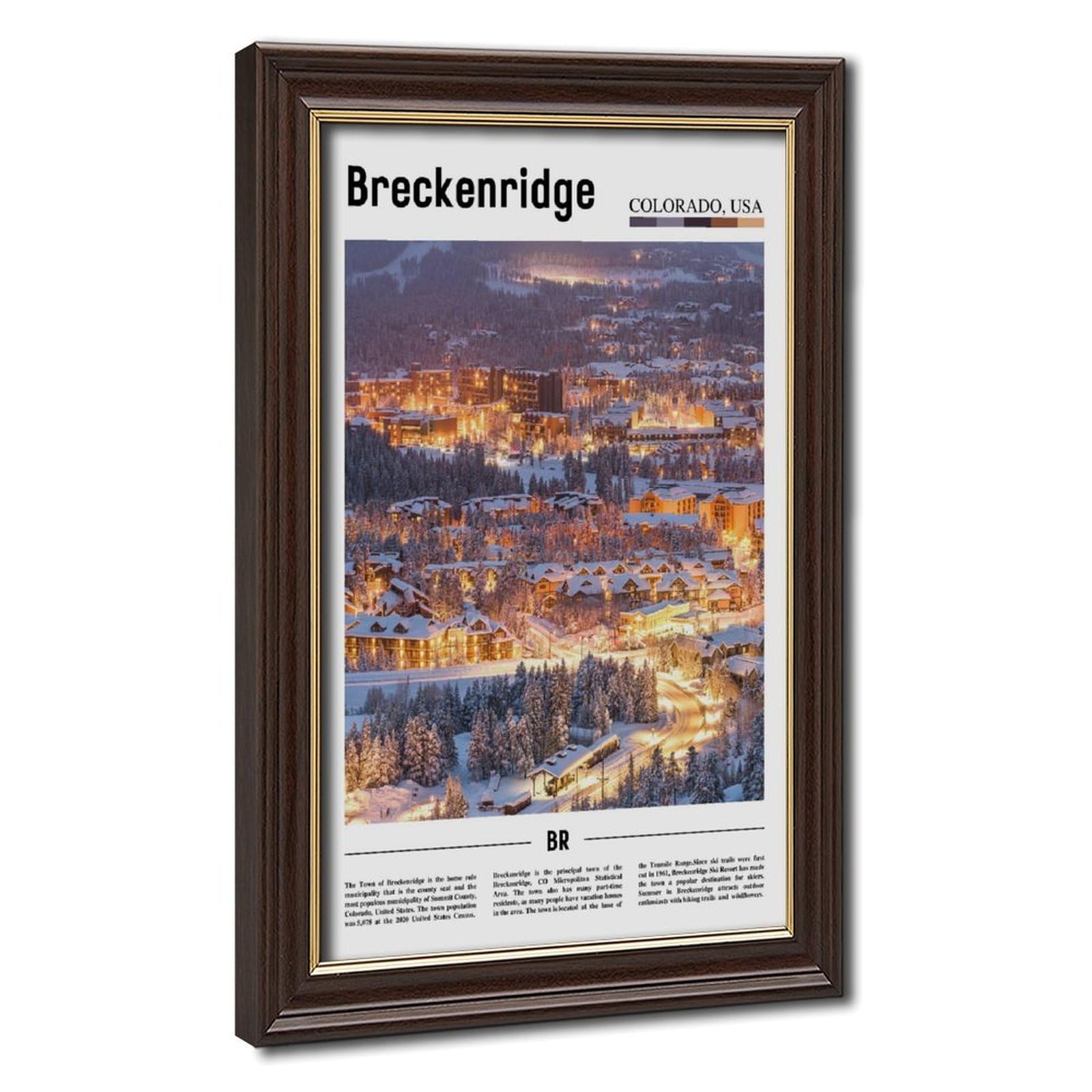 Wcyb Mokume Gane Frame Breckenridge Colorado The United States Of America Landscape Travel Prints Posters Canvas Deco Paintings Wall Art For Office Living Room Hangable Fram
