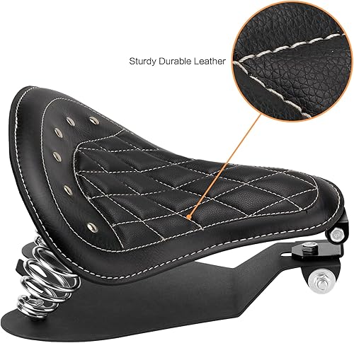 Miniatura 4 de VG MOTO Motorcycle Drive Seat Bobber Solo Seat with Spring Base Mounting Bracket Kit Replacement for Harley Davidson Sportster XL 883 1200