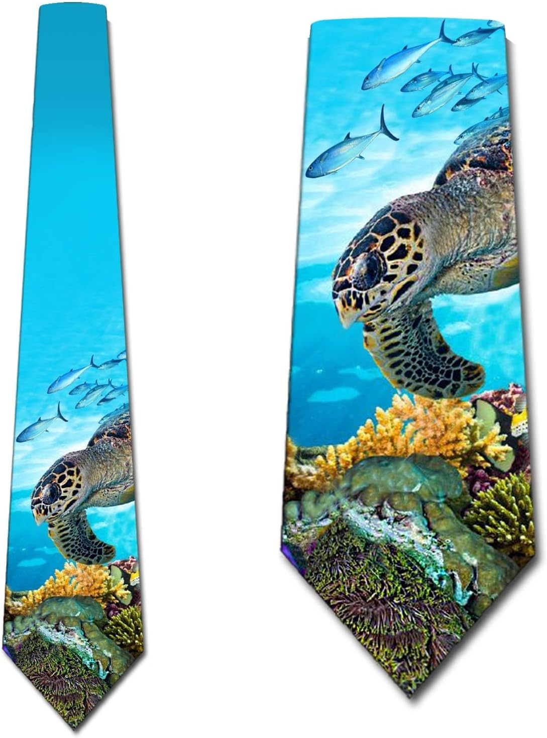 Three Rooker Turtle Ties Mens Sea Turtle Ocean Animal Necktie