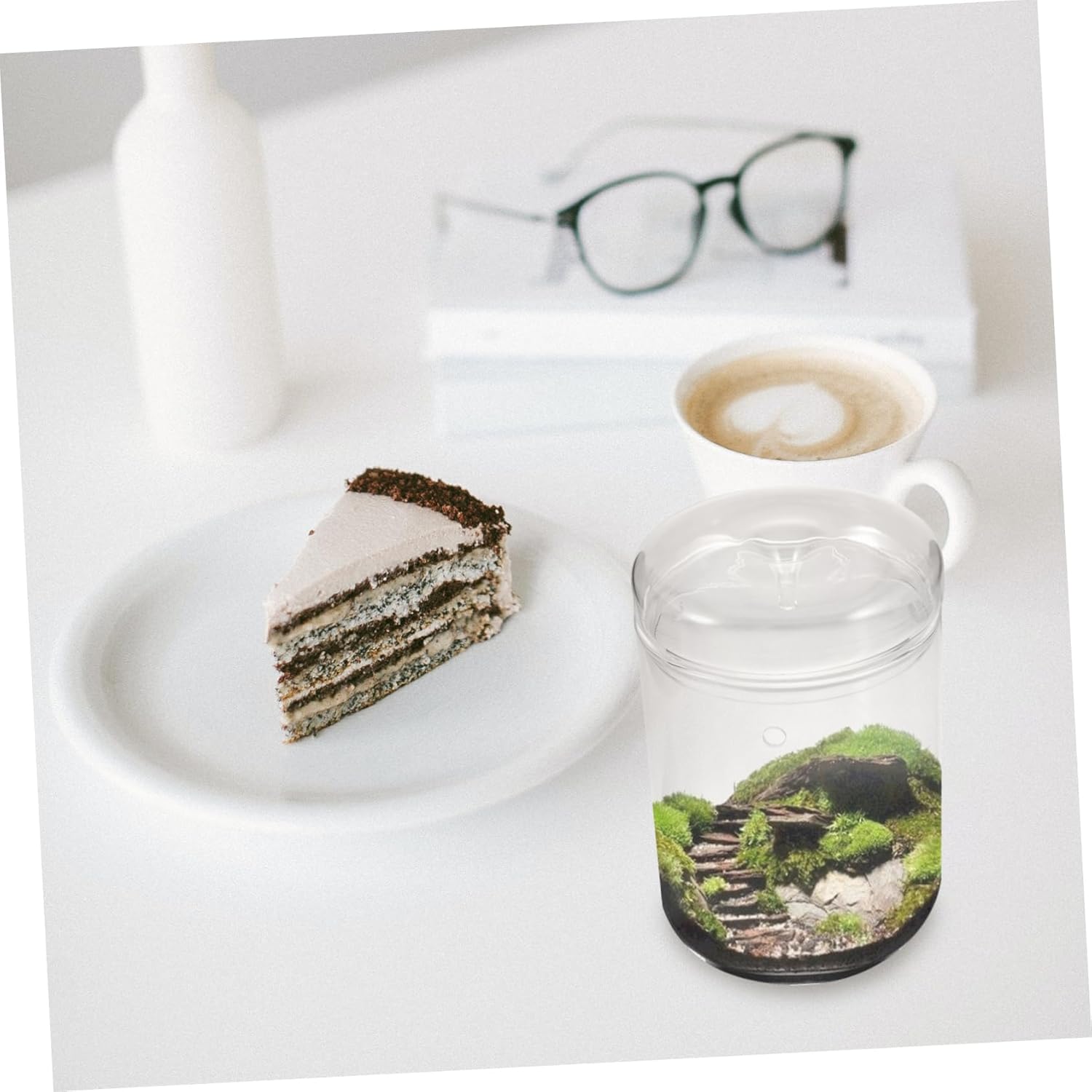 DIY Moss Terrarium Micro Landscape Bottle Glass Plant Terrarium for Bedroom Office Decor