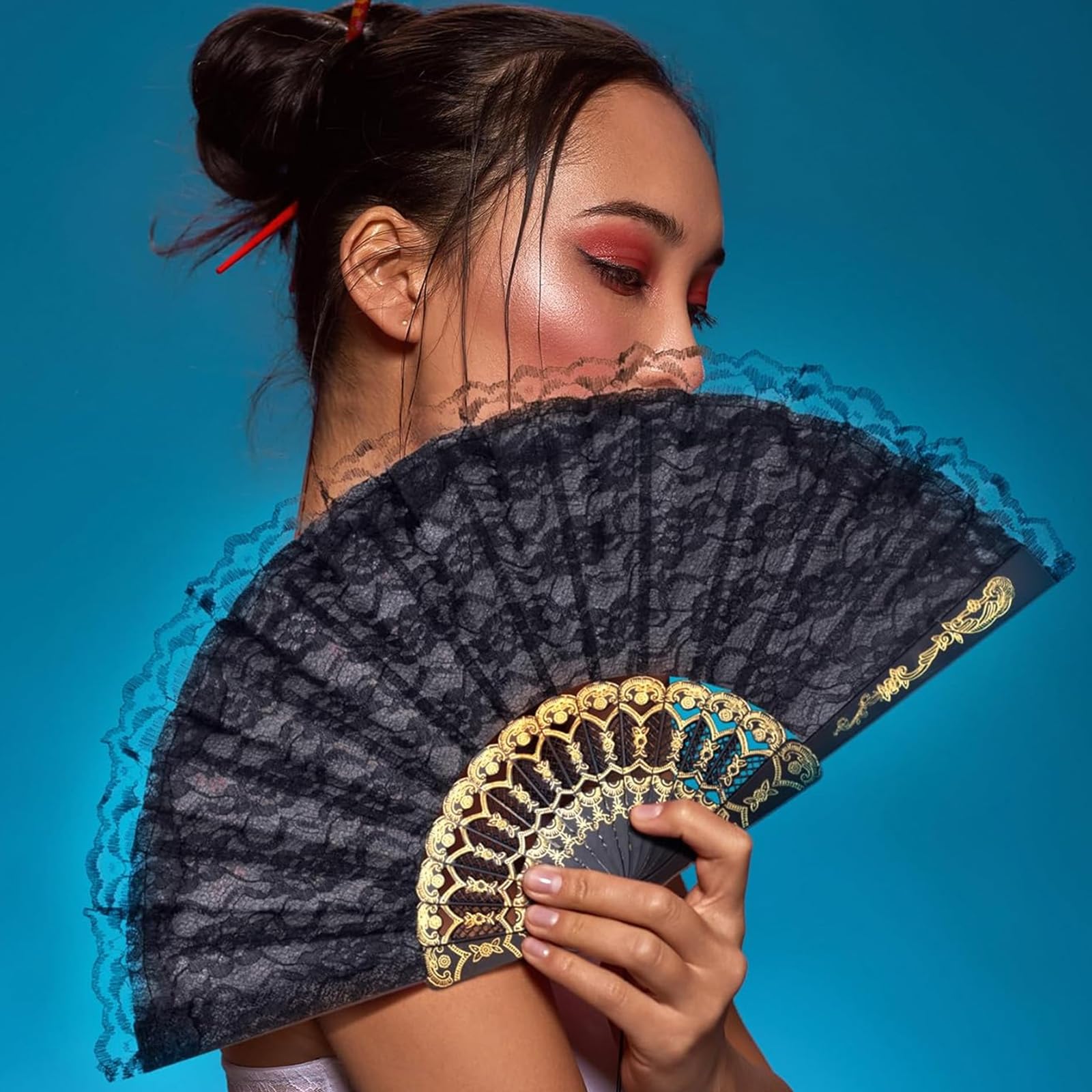 Elegant Chinese Hand Fan - Vintage Style for Weddings -6