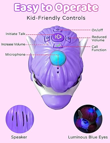 Miniatura 4 de Vvinca Walkie Talkies para niños, paquete de 2 unidades, juguetes de unicornio para niñas de 3-4-5-6-7 años, regalo de cumpleaños, 8, 9, 10, 11, 12