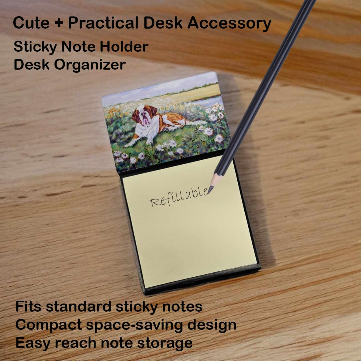 Caroline's Treasures Desk Artwork Notepad Holder, Multicolor (7446SN) image 2