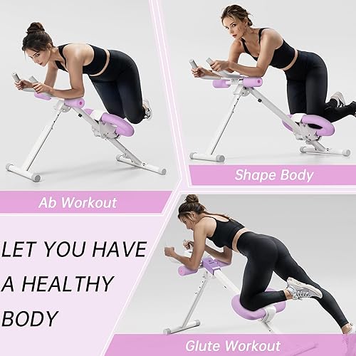 Miniatura 5 de Abdominal máquina Ab entrenamiento equipo ajustable para gimnasio en casa Ab máquina equipo de ejercicio bwith monitor LCD