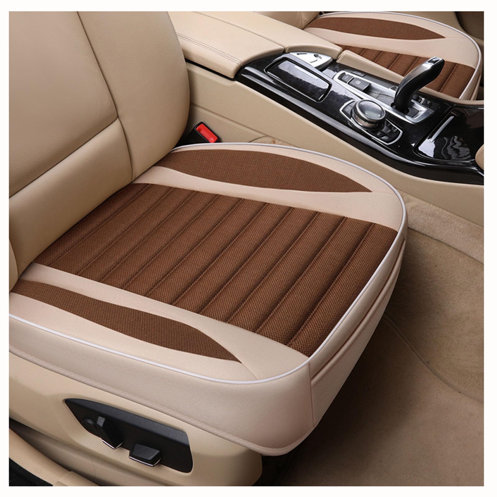 FVVWVRCSX Car Seat Cushion, for Toyota Corolla Verso (Mk3) MPV 2004-2025 2026 Front Non Slip Breathable Comfort Protector Back Support Pain Relief Accessories,Brown