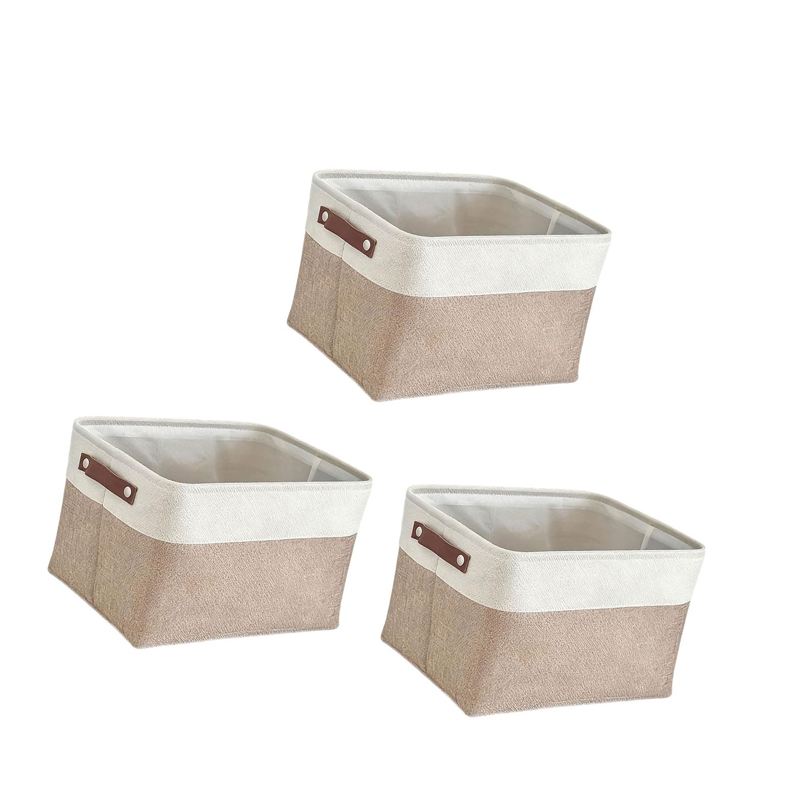 Foldable Cotton Linen Storage Baskets for Closet Organizing Space Saving Foldable Storage Basket