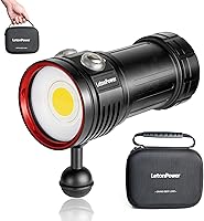 Vista 9 de B15 Luz de Buceo Subacuática 8000 Lúmenes Luces de Vídeo Subacuáticas 80m Luz de Buceo para Deportes Bajo el Agua, Filmación Submarina y Fotografía