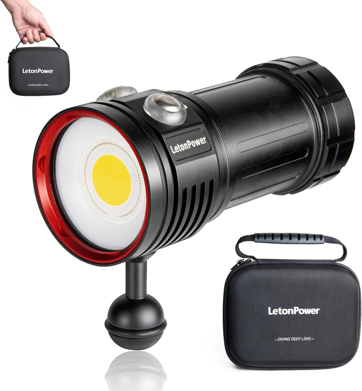 - Diving Flashlight, L12 8000Lumens Dive Light,100m Underwater Video Light, Scuba Dive Lights, Underwater Flashlight with Type-C Charging for Professional Under Water Sports