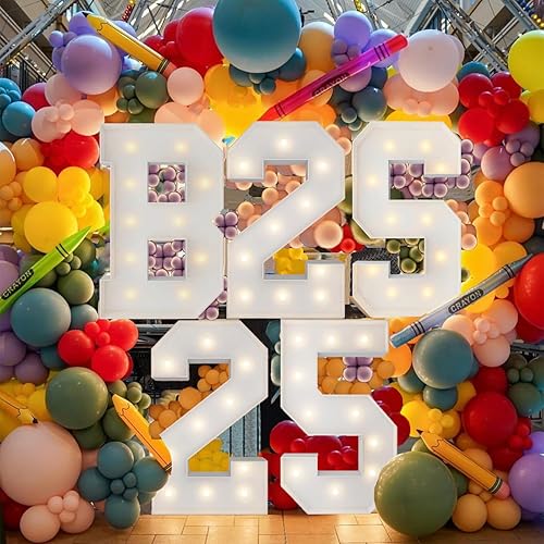 Miniatura 6 de Letras iluminadas de marquesina de 3 pies, letras grandes de marquesina, marco de globos de mosaico, letras grandes para decoración de compromiso,