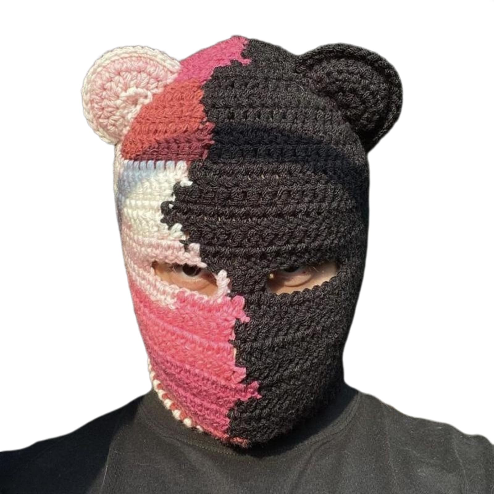 Ldabrye Elastic Windproof Beanies Hat Balaclava Neck Protect Hat for Adult Teens Cycling