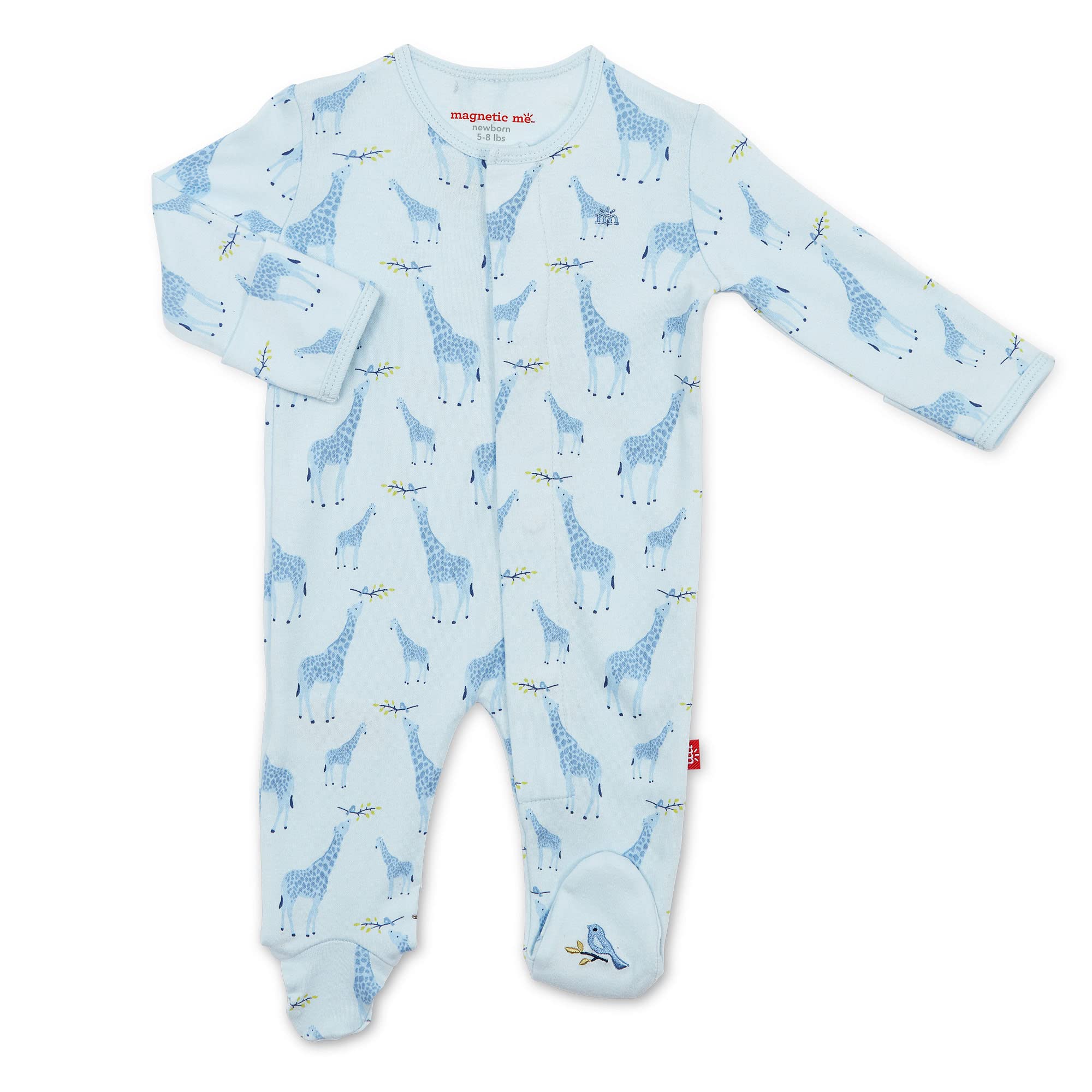 Magnetic Me 100% Organic Cotton Magnetic Baby Footie Pajamas | Super Soft Cotton Fabric | Available in PRE - 24M