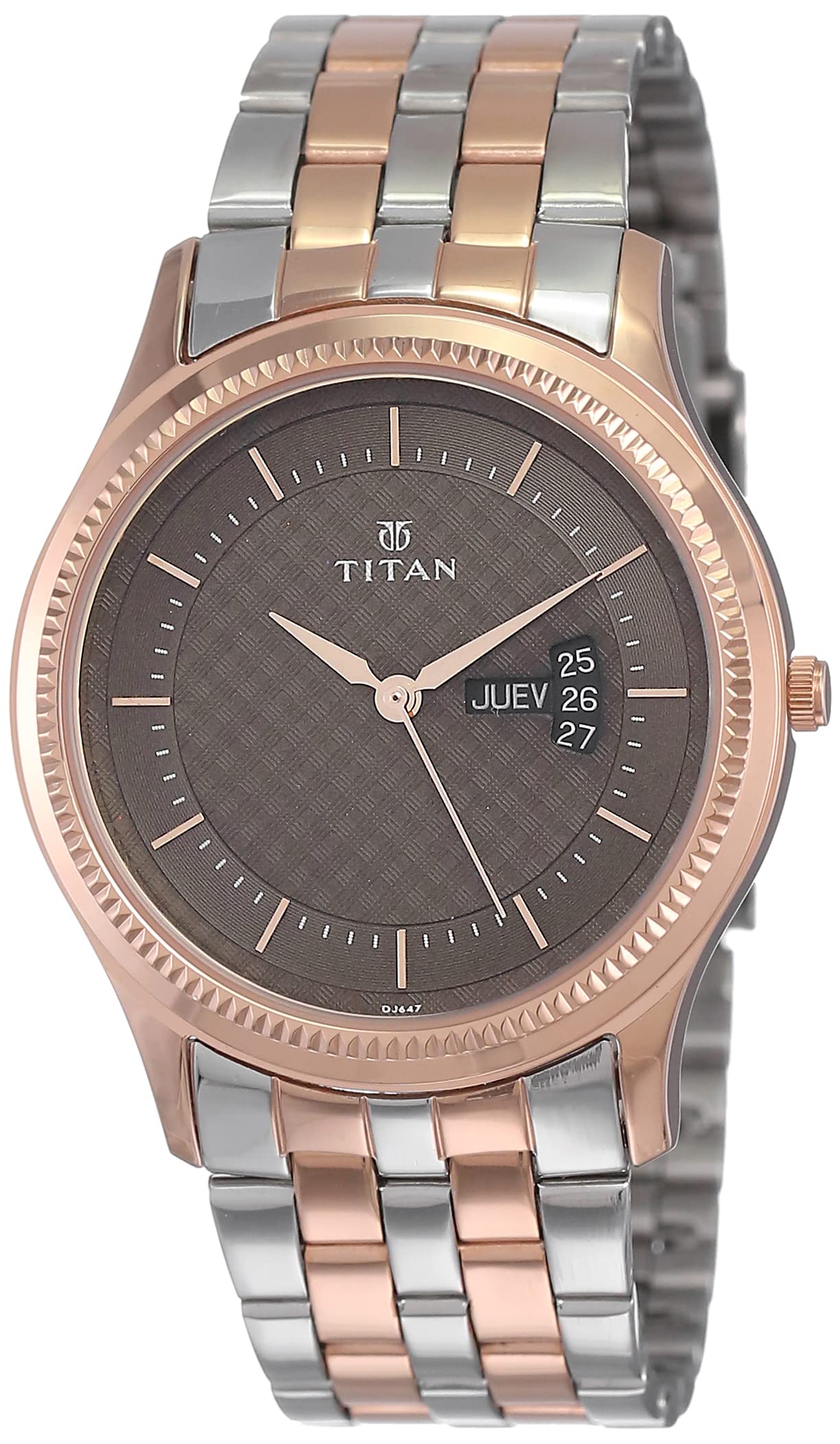 Titan Brown Dial Analog with Day and Date Stainless Steel Strap Watch for Men-NN1824KM01 (B07SNC1BZQ) Amazon Price History, Amazon Price Tracker
