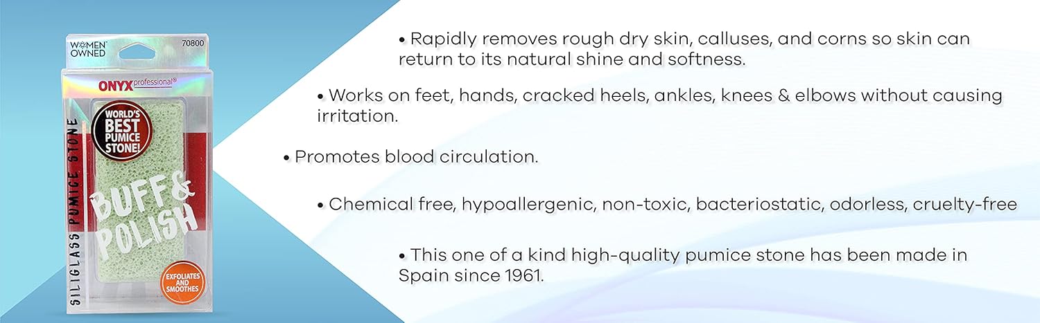 Onyx Professional Double Sided 100% Siliglass Callus Remover Pumice Stone : Everything Else