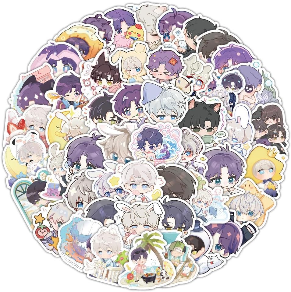 63 Pcs Cute Version Love and Deepspace Stickers Creative Water Bottles Desktop Laptop Decoration Waterproof Decals