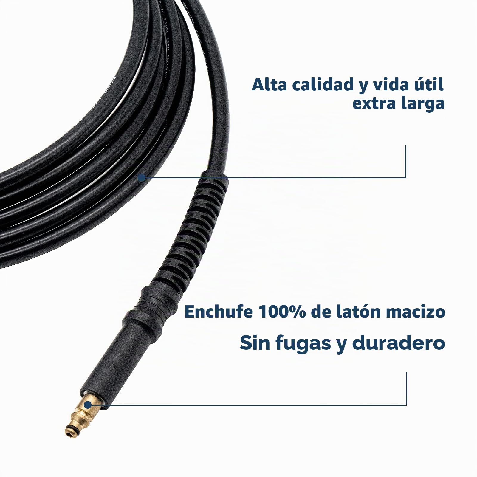 6M Manguera de repuesto para limpiadora de alta presión, adecuada para limpiadora de alta presión Nilfisk, adecuada para C 100.5-5, C 100.5-6, C 105.5-5, C 135.1-8, C 135.1-8