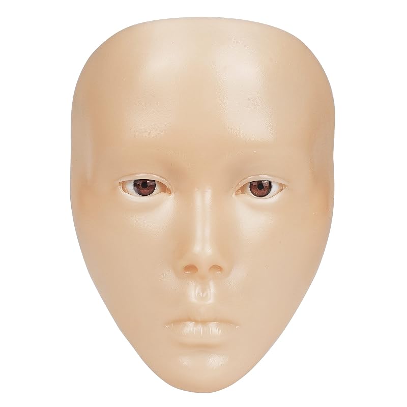 Bueuo Face de Silicone 5D para Prática de Maquiagem com Kit de Pincéis, Esponja e Paleta de Sombras
