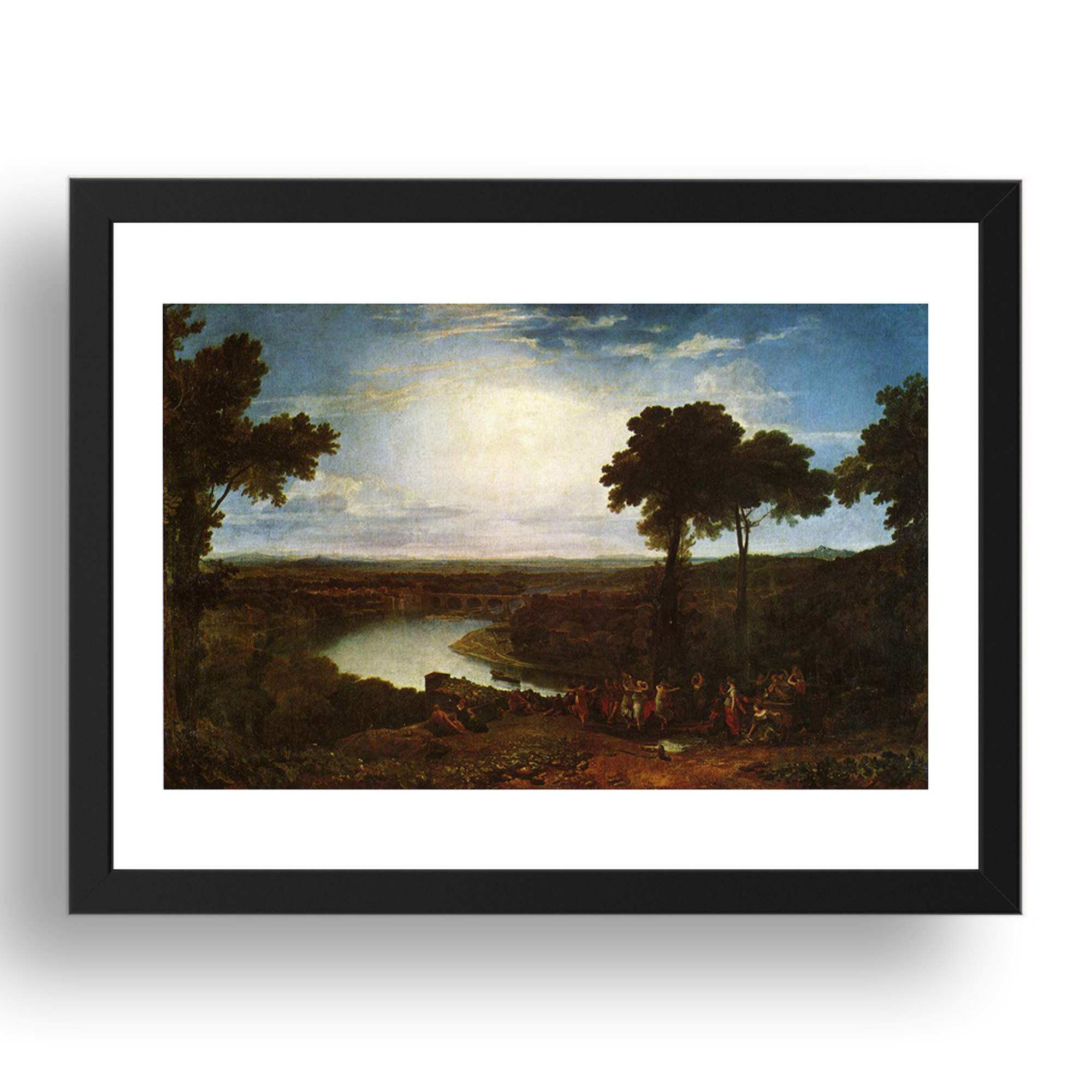 Periodo Prints TURNER Joseph Mallord William: The Festival Upon the Opening of the Vintage at Macon, arte vintage, riproduzione A2 in 24x17 pollici Black Frame