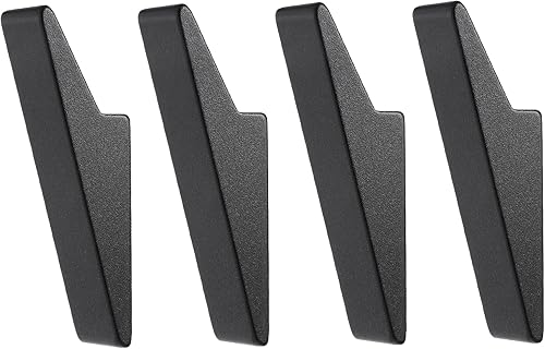 Paquete de 4 ganchos adhesivos de pared resistentes, ganchos colgantes de aleación de aluminio sin taladrar para toallas, abrigos, sombreros,