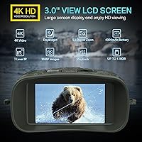Vista 2 de Gafas de visión nocturna, prismáticos Profey 4K de visión nocturna para adultos, gafas de visión nocturna recargables para caza y seguridad, tarjeta