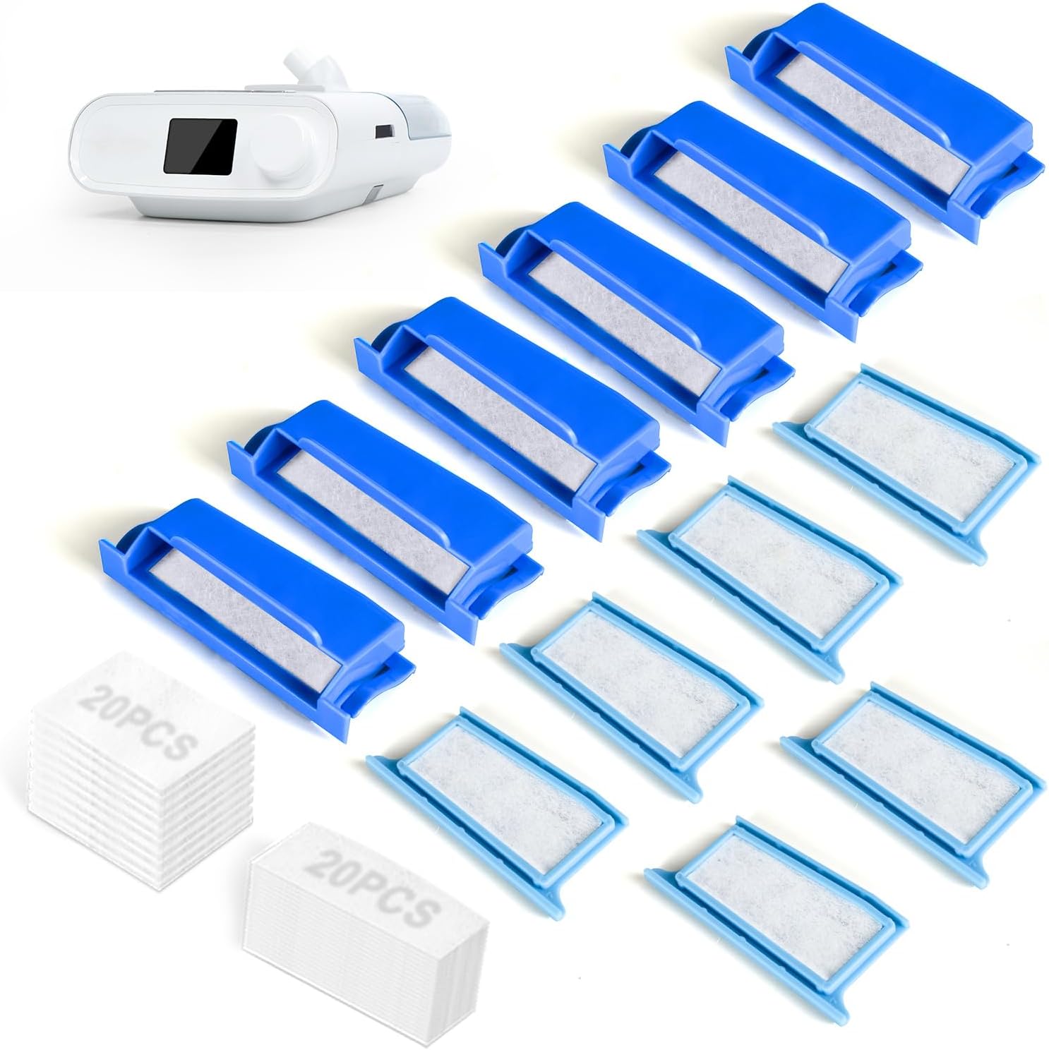 52PCS CPAP Filters for Dream Station 1 Filters, Include 6 Assembled Filters, 20 Ultra-fine Filters, 20 Foam Filters for DreamStation 1 Filter Accessories Supplied by IBEET