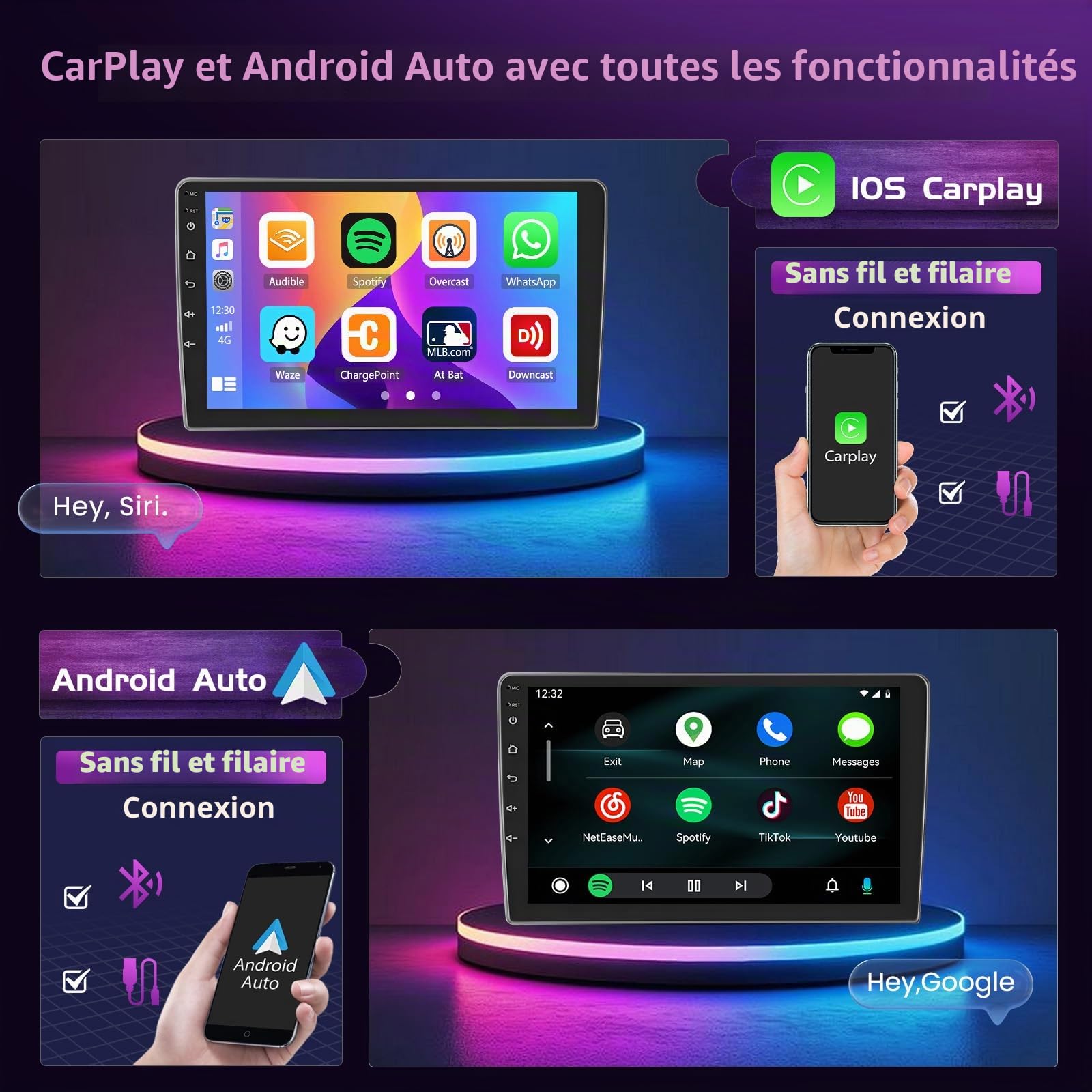 4+64GB 9" Écran Voiture Autoradio pour Peugeot 3008 5008 2009-2016 | Android 15 Autoradio carplay/Android Auto sans fil Ecran Tactile 9" avec Bluetooth/WiFi/GPS/Caméra de Recul/FM/RDS/SWC/EQ