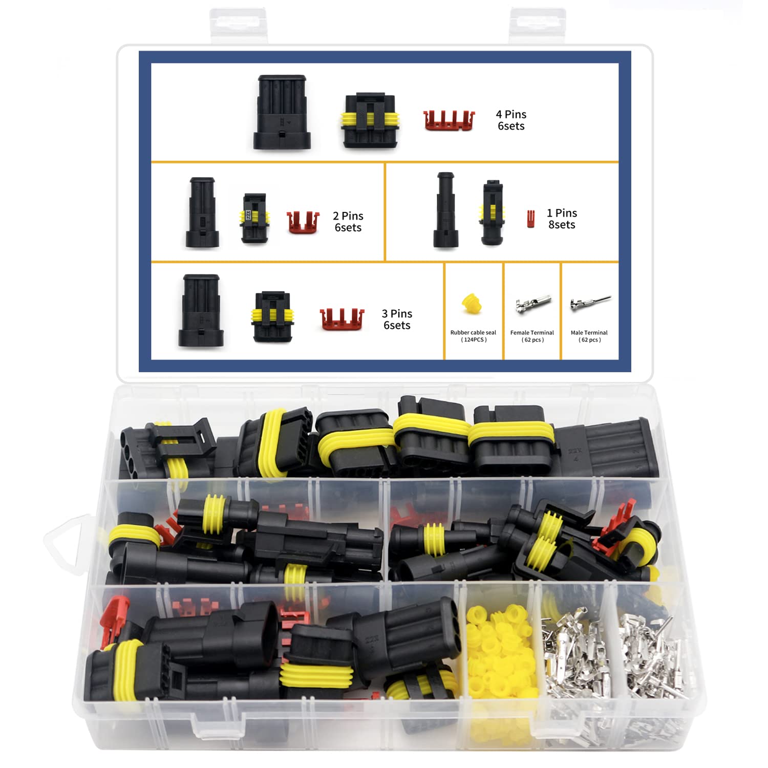 Buy Waterproof Car Electrical Wire Connector Plug Kit, 352Pcs Terminals