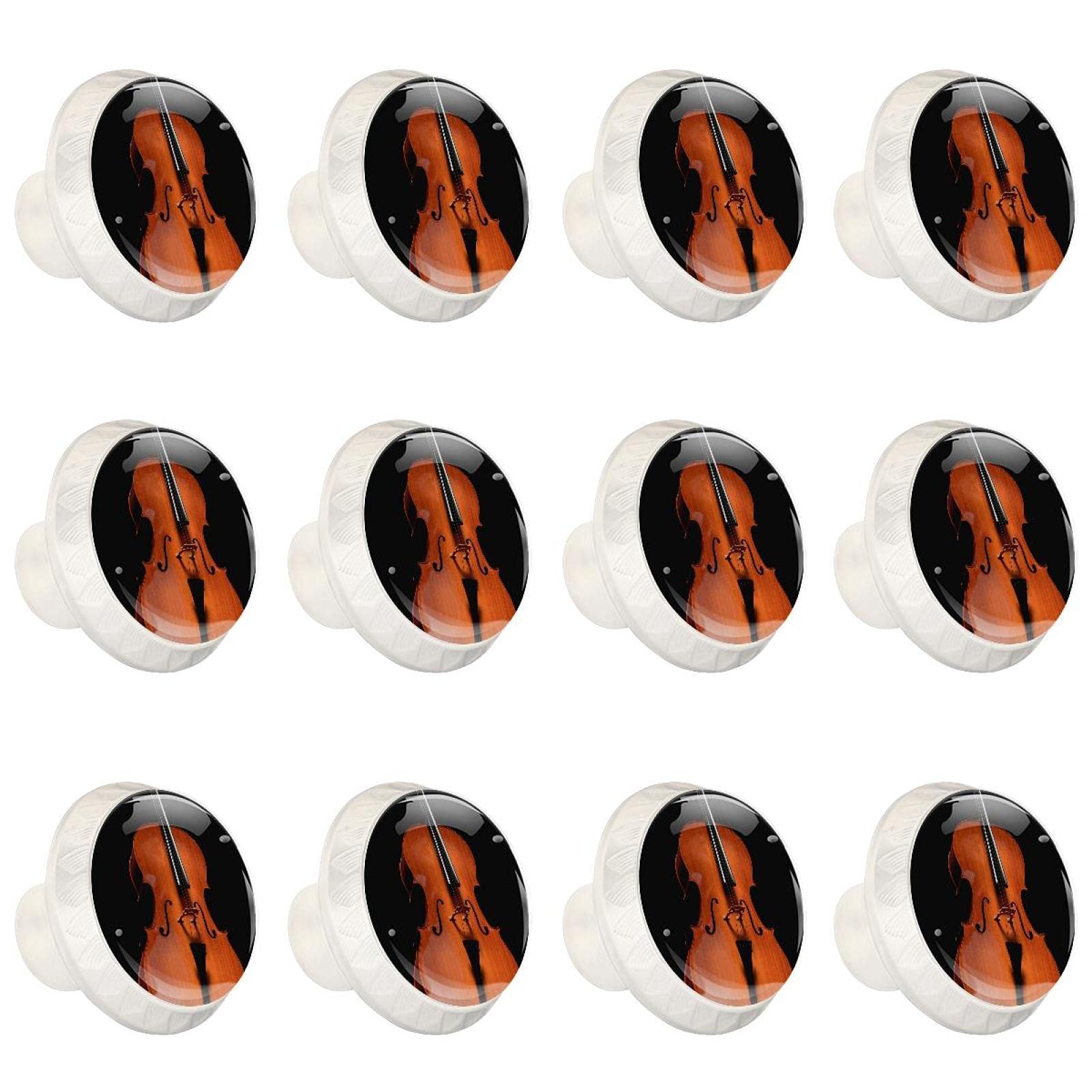 Boutons d'armoires de cuisine ronds marron violoncelle poignée de commode au design raffiné