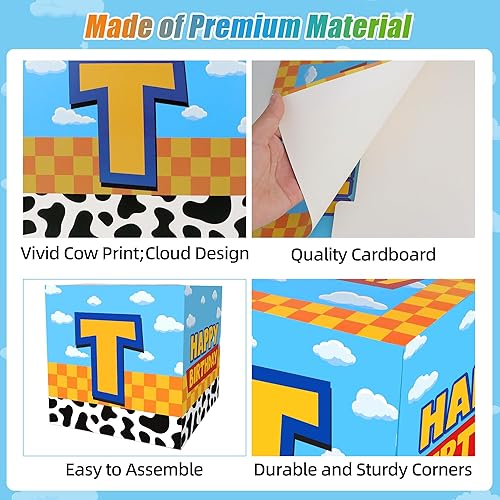 Miniatura 4 de Caja de dos globos, suministros de fiesta de cumpleaños de dibujos animados, decoraciones de fiesta de dibujos animados azules, decoraciones de