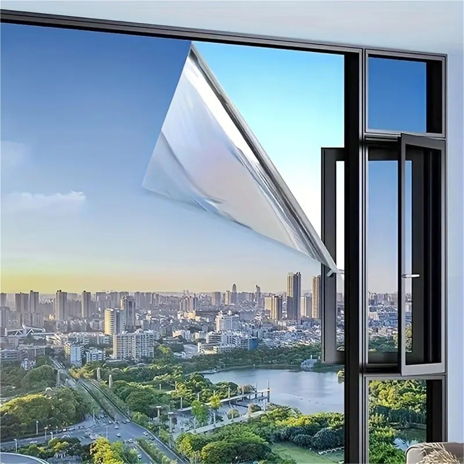 Self-Adhesive Window Film – Sun Protection – Residue-Free Mirror Film – UV Protection Film(45cm*200cm)