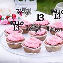 Confetti! 24Pcs 13th Birthday Cupcake Toppers Glitter Thirteen Official Teenager 13 Cupcake Picks Hello 13 Years Cake Decorations for Happy 13th Anniversary Party Supplies Black gallery image
