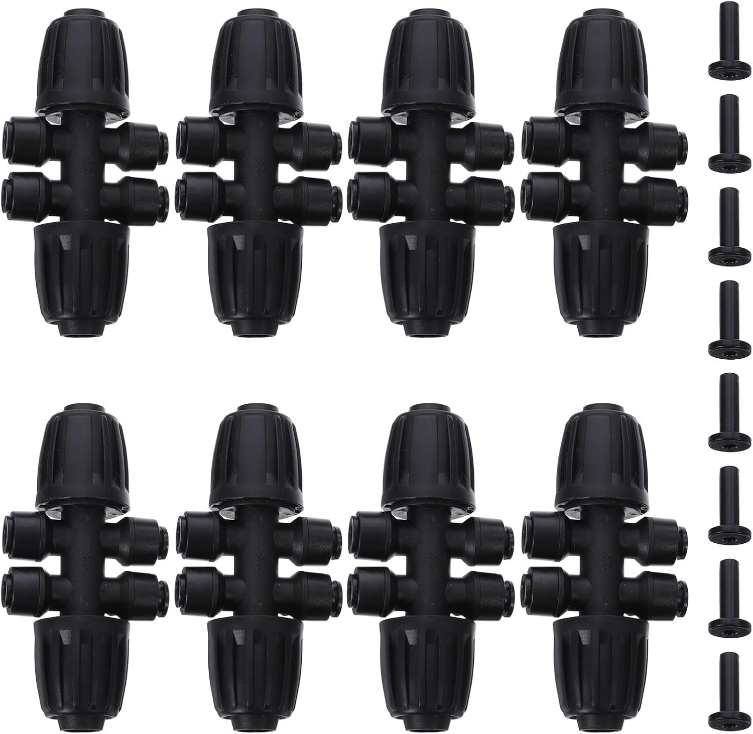 Healifty Six Way Drip Irrigation Connector for 1/2 to 1/4 Tubing