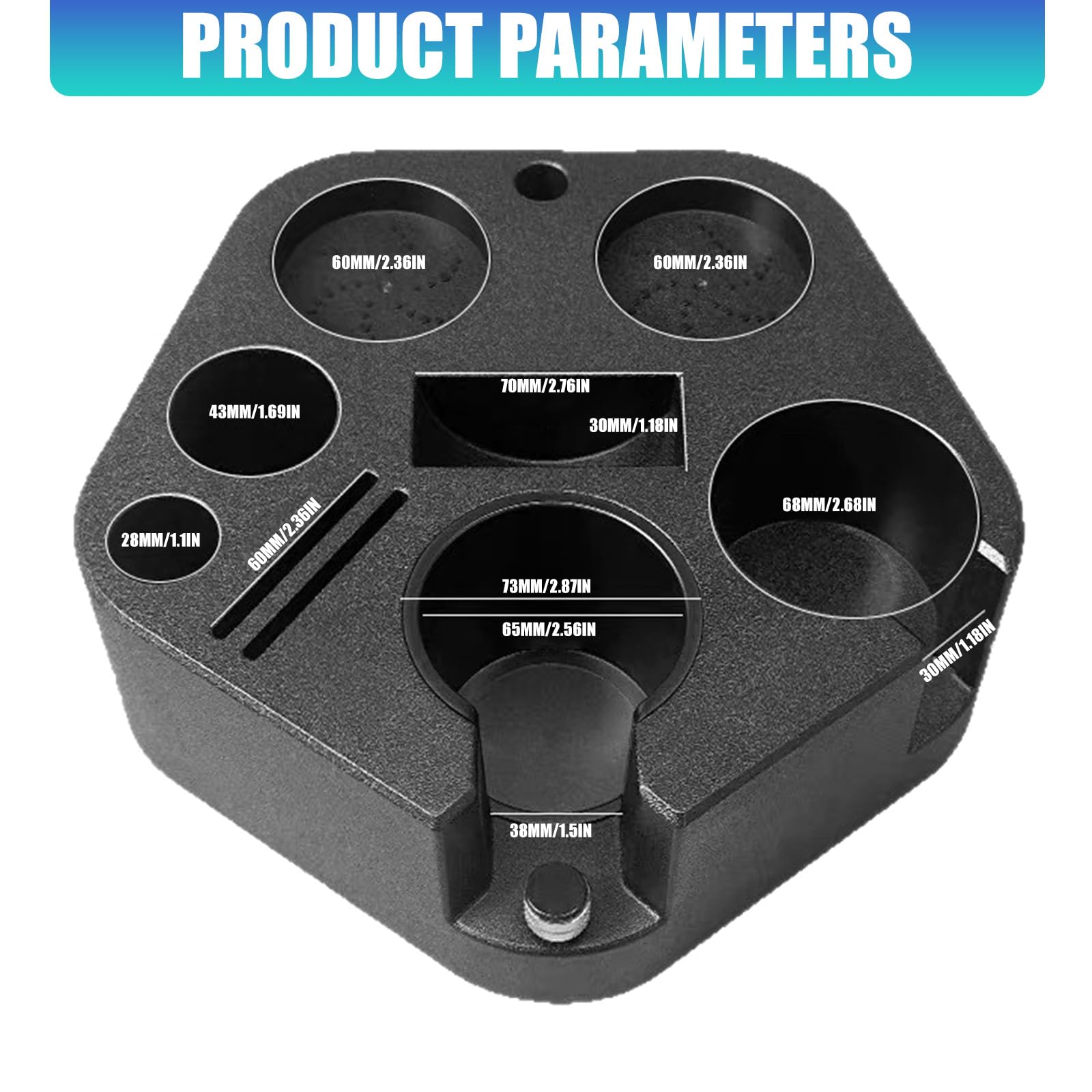 Organizador de estación de apisonamiento de espresso, soporte de café, accesorios de máquina para uso en encimera, organizadores duraderos de estación de apisonamiento