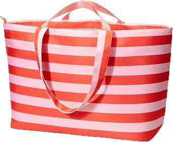 KALIDI 60L Extra Large Beach Tote Oversized Bag Zipper Utility Weekender