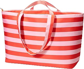 Faltbare Shopper Reisetasche Strandtasche XXL,60L Extra große Holdall Weekender Gym Tasche mit Reißverschluss Leichtgewicht für Frauen Reisen,Strand,Camping