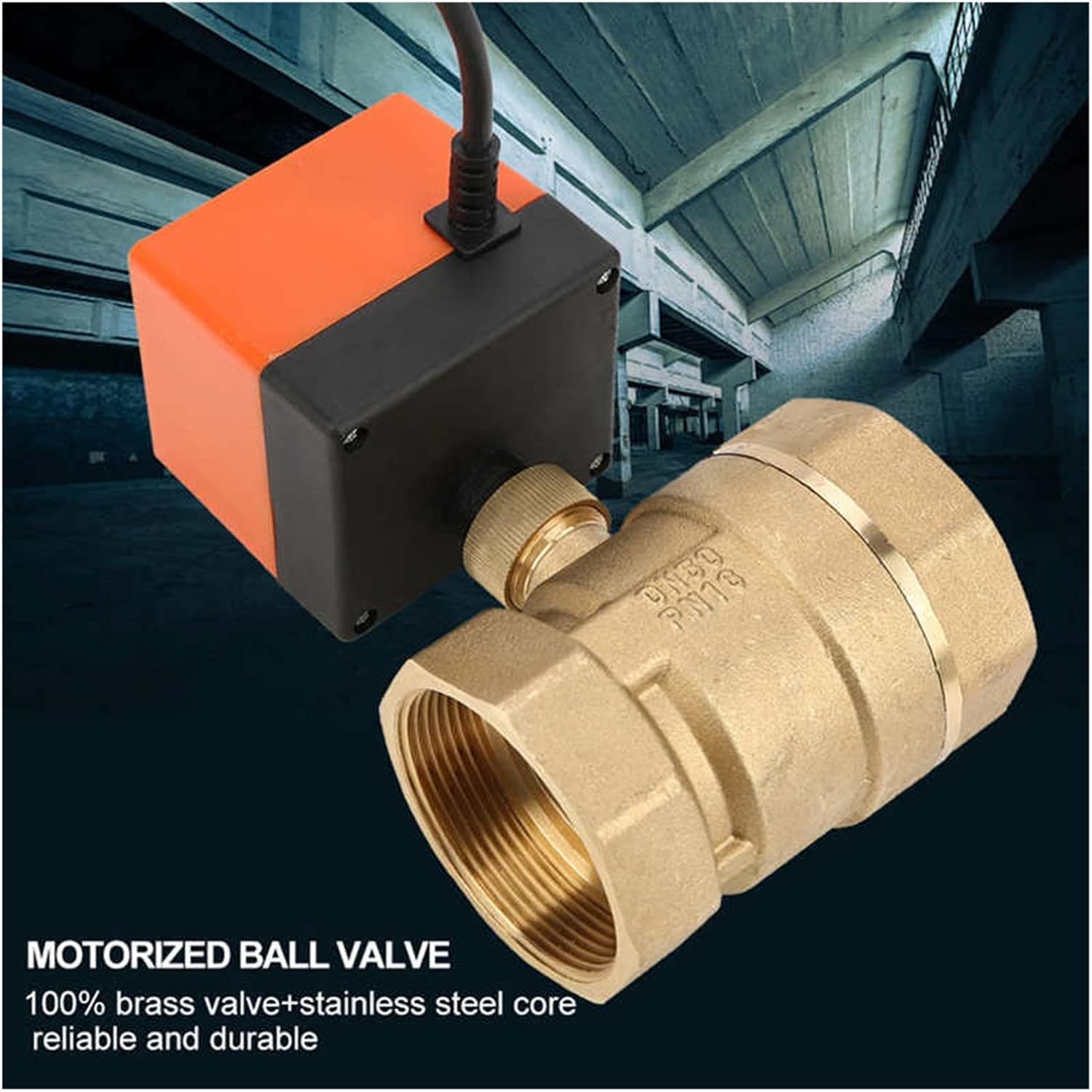 AC 220V DN50 Brass Motorized Ball Valve 2-Way 3-Wire 2-Point Control Motorized Ball Valve