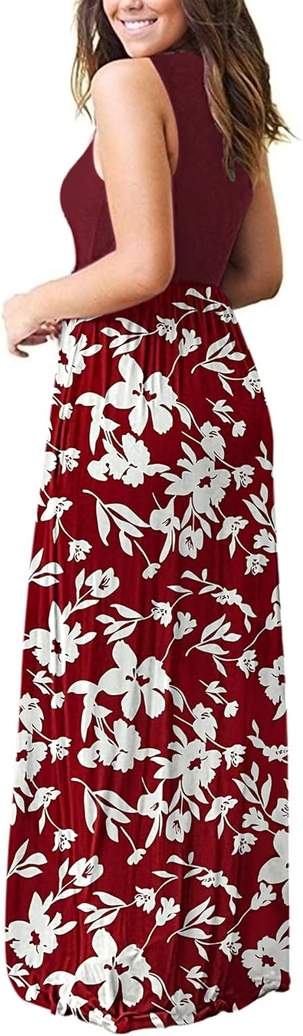 AUSELILY Women's Summer Sleeveless Loose Maxi Dress Casual Long Dresses with Pockets 2026 New - Image 3