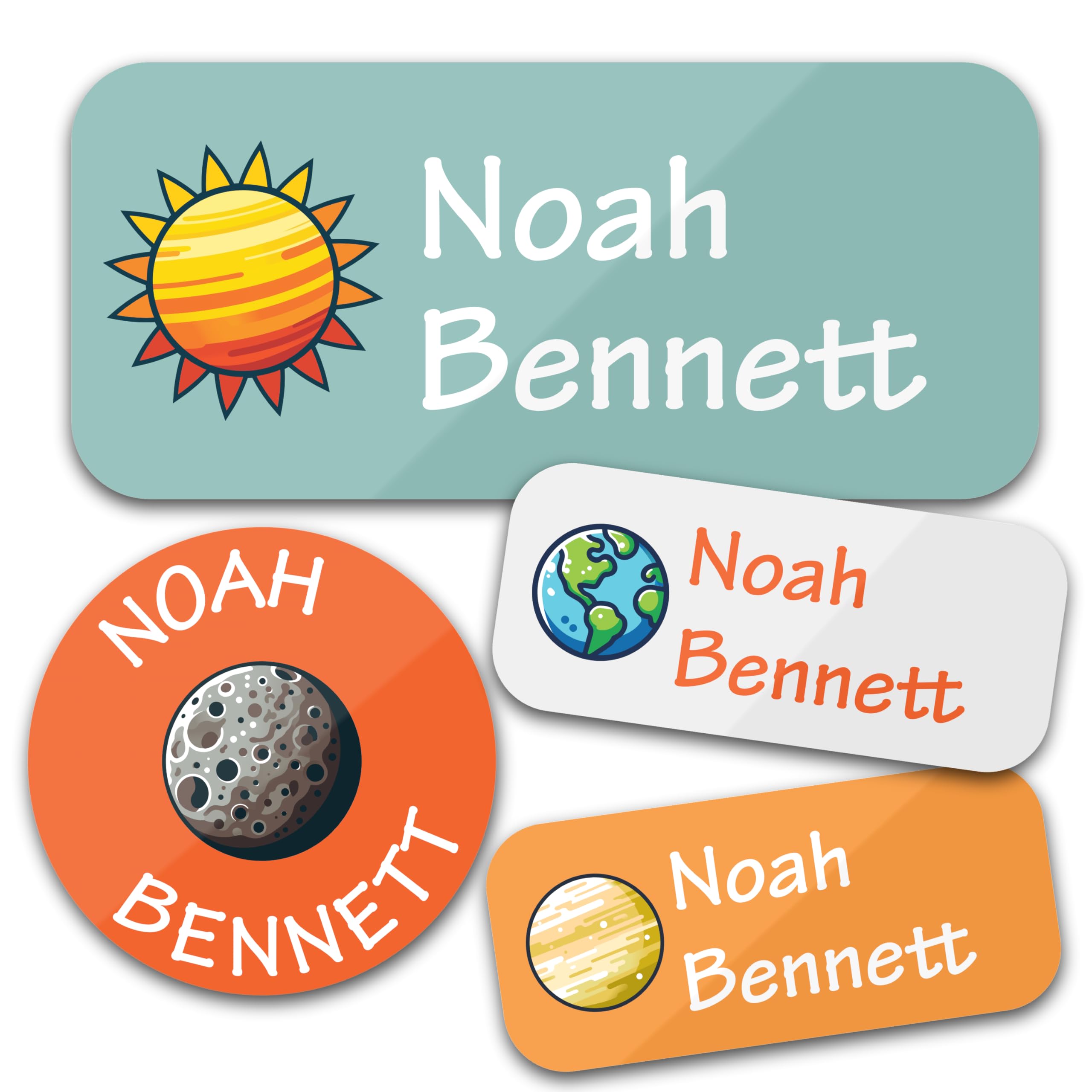 Bunny Badges Custom Name Labels for Daycare (130 Labels) Personalized Stickers for Clothing - Waterproof Name Tags for Daycare, School and Camp (